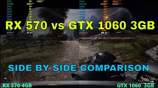 reference styrte bekymring GTX 1060 3GB vs RX 570 4GB RYZEN 1400 OC | Gaming Tests - YouTube