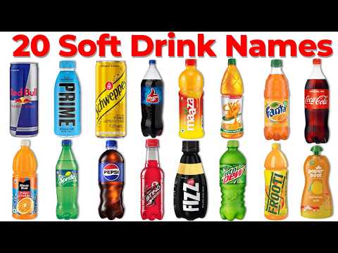 20 Soft Drink Names in Hindi and English for Kids | Learn Popular Soft Drinks with Pictures 🥤🥤