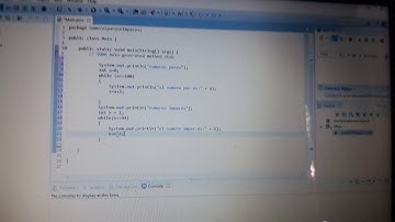Programa en Java numeros pares e impares.
