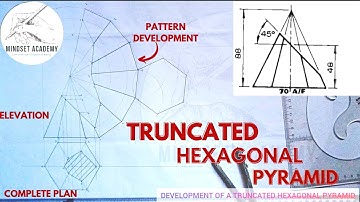 How to Draw the Pattern Development of a Truncated Hexagonal Pyramid