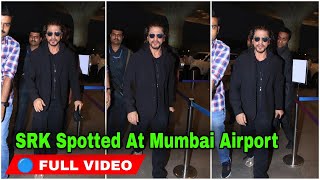 Full Video 🔴 SRK Spotted At Mumbai Airport l Shah Rukh Khan New LooK Capture