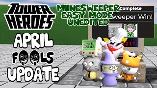 (unedited) SOLO MINESWEEPER EASY Mode Challenge in Roblox Tower Heroes Minesweeper Beginner Mode