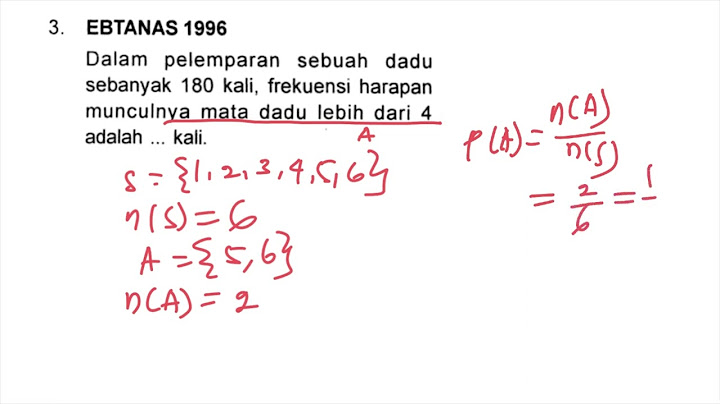 Tentukan frekuensi harapan munculnya mata dadu genap pada pelemparan sebuah dadu sebanyak 1080 kali