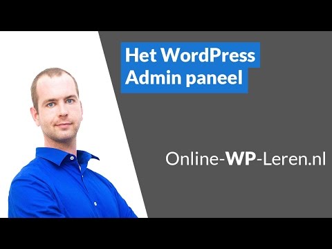 Het WordPress Admin Paneel