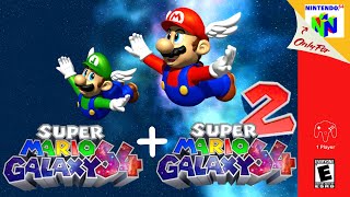 Super Mario Galaxy 64 + Galaxy 64 2 - Longplay | N64