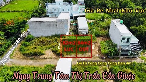 Đất Cần Giuộc / Siêu Phẩm Giá Rẻ Nhất Khu Vực Mặt Tiền Đường Đan 4m Thể Hiện Trên Sổ 84m2 ODT