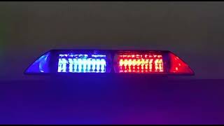 Windshield strobe light red blue police lightbar demo modes patterns