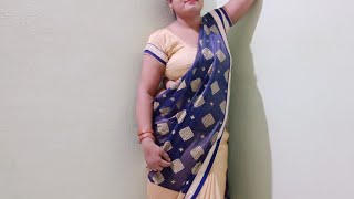 Cream Colour Saree D In Ultra Low Waist Style Ultra Low Waist Styles Beautiful Saree Wear