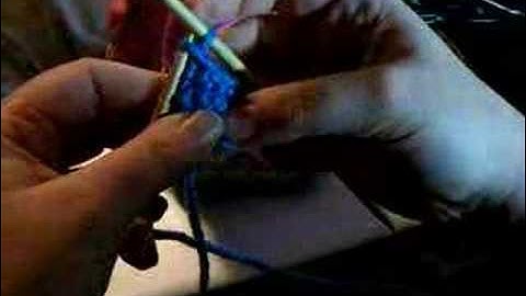 Last stitch of cast off