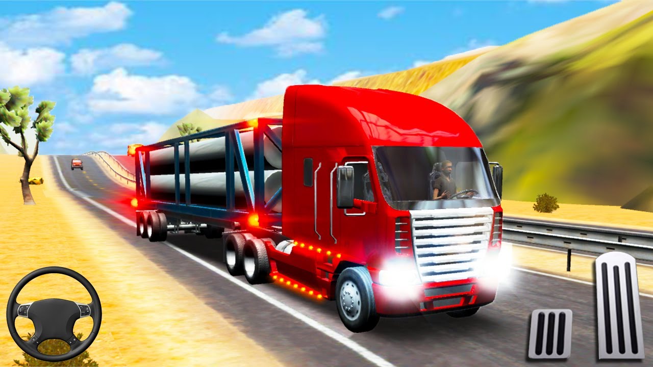 Truck Simulator Usa 5 Freightliner Argosy Trucks Games Los Angeles to Miami Part.1 YouTube