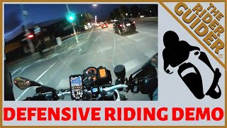 GREAT FOR NEW RIDERS MOTORCYCLE DEFENSIVE RIDING DEMONSTRATION
