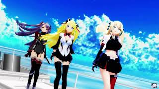 [MMD] ブルーオース - Oakland, Saratoga, アズールレーン - Prinz Eugen - STEP