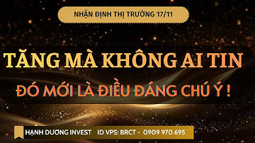 NHẬN ĐỊNH THỊ TRƯỜNG 17/11: TĂNG MÀ KHÔNG AI TIN -  ĐÓ MỚI LÀ ĐIỀU ĐÁNG CHÚ Ý !