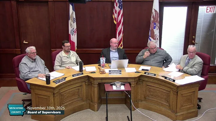 November 10th, 2025 Muscatine County Board Meeting