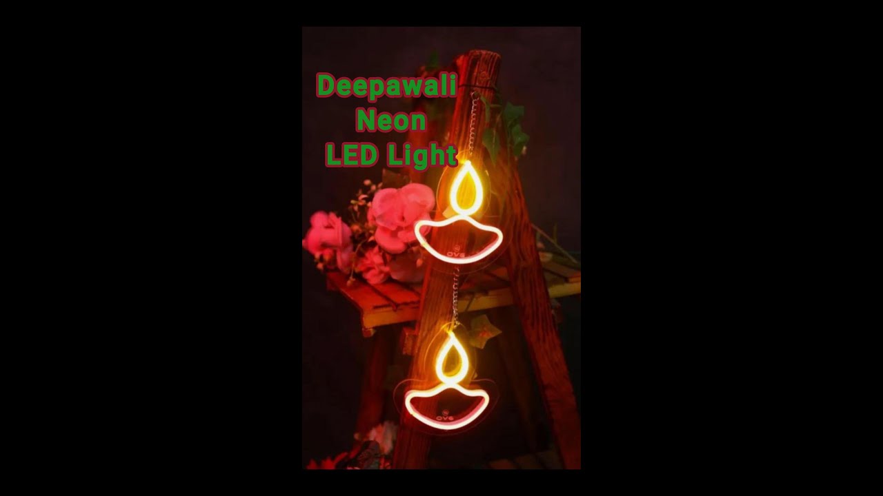 🌟Diwali Diya Neon Sign Strip light LED😍😱✨