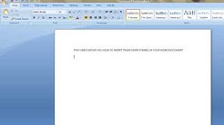How to Insert trademark symbol in MS Word Document 