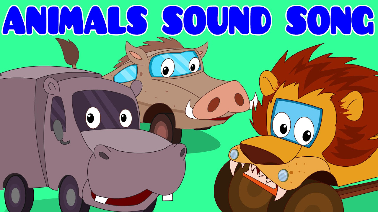 Animals Sound Song  Car Rhyme  Songs For Kids