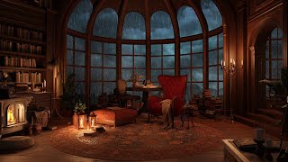 Relaxing Night in a Mountain Skylight with Crackling Fireplace & Rain on Window for Sleeping by Cozy Rain 13,787 views 2 months ago 3 hours, 7 minutes