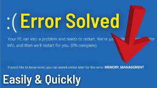 видео Ошибка memory management в windows 10
