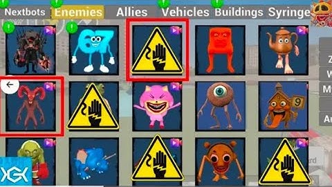 Nextbots in playground mod updated new 9.2.11 unlocked every character chasing nextbots