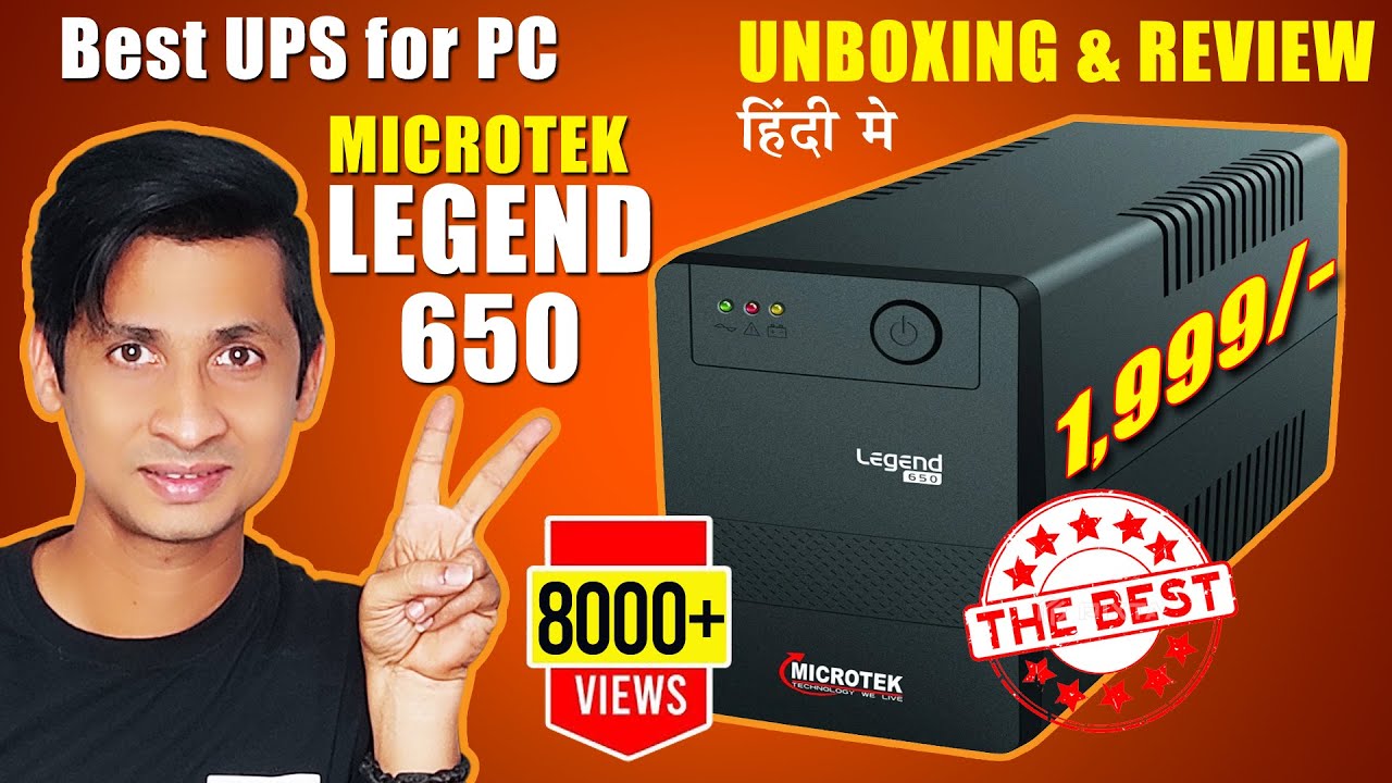 Microtek Legend 650 UPS Unboxing and review in hindi best ups under