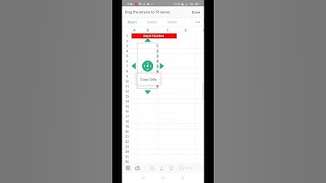 How to Use Serial number drag & drop in Ms excel on your mobile ❤️ # Shorts