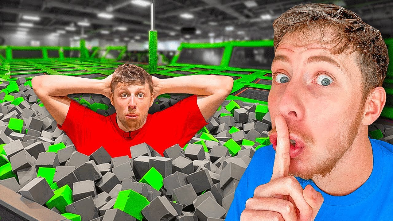 HIDE & SEEK IN A TRAMPOLINE PARK!
