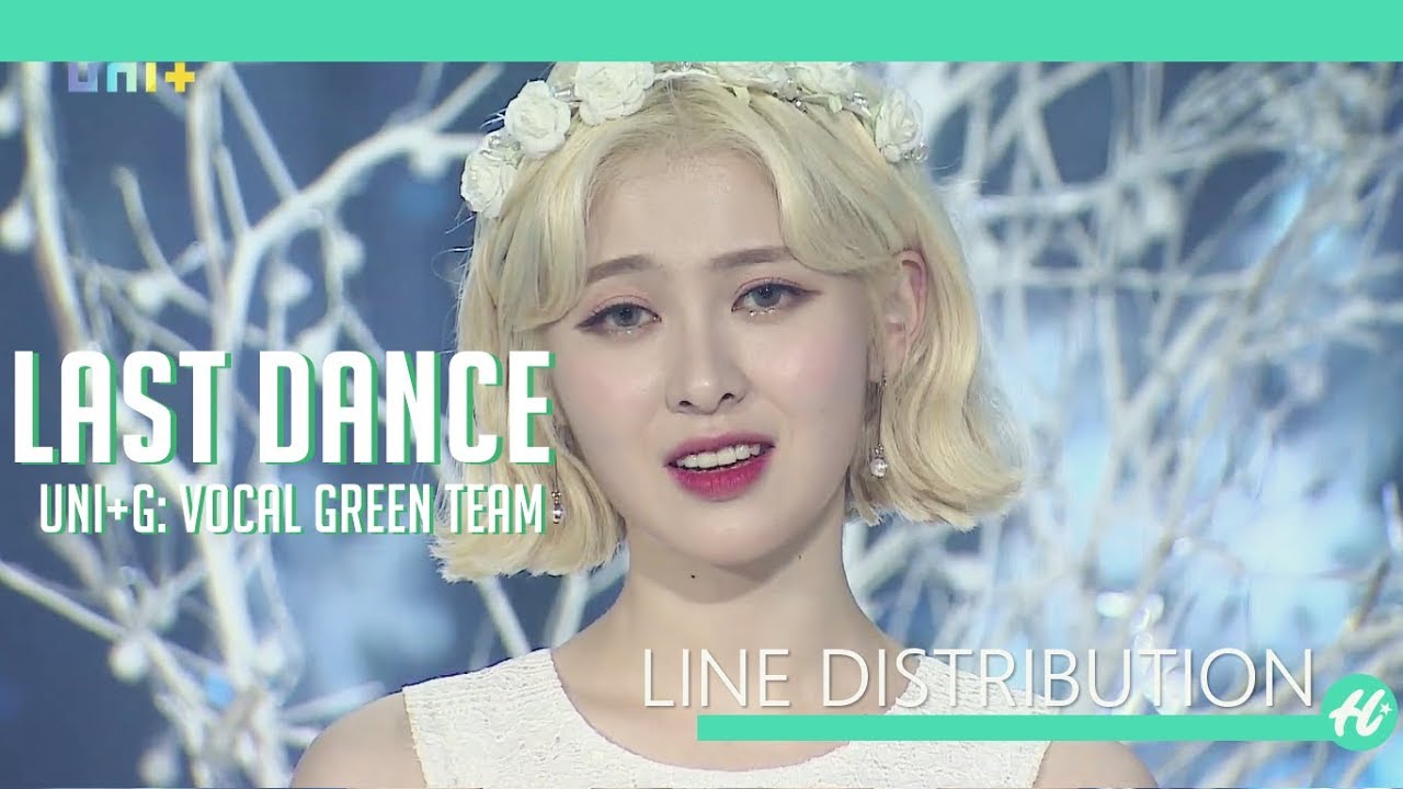 UNI+G: VOCAL GREEN TEAM(THE UNIT) - Last Dance | Line Distribution