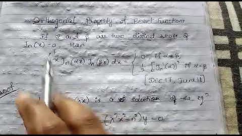 18MAT21 module 4( orthogonal property of Bessel functions)