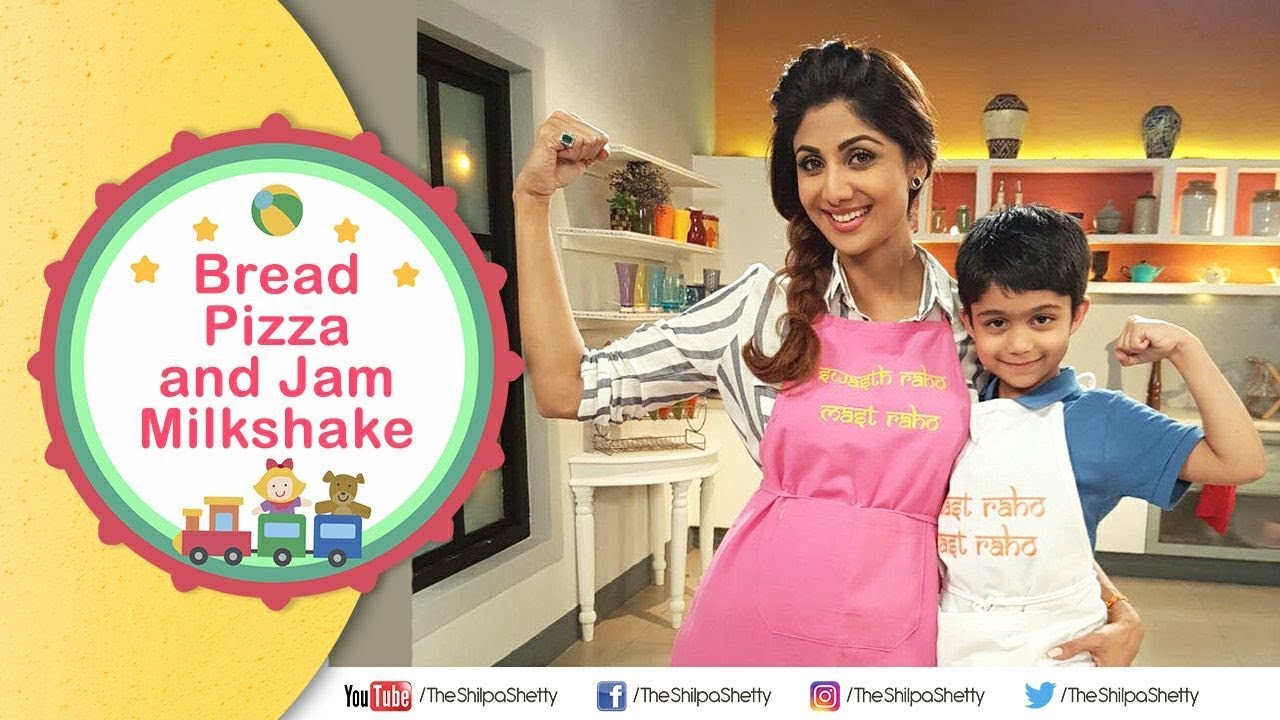Children's Day Bread Pizza + Jam Milkshake | Shilpa Shetty Kundra | Healthy Recipes