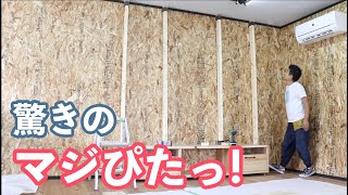 \DIY/費用1.1万 壁、天井、床ダメージ全くなし？ツーバイ,１×４材で壁面を自由に作る♪