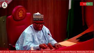 Live Senate Plenary, Wednesday 3rd of June, 2026.
