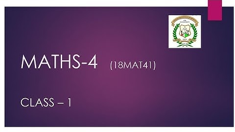 CURVE FITTING  module-4  CLASS-1  MATHS-4 (18MAT41)