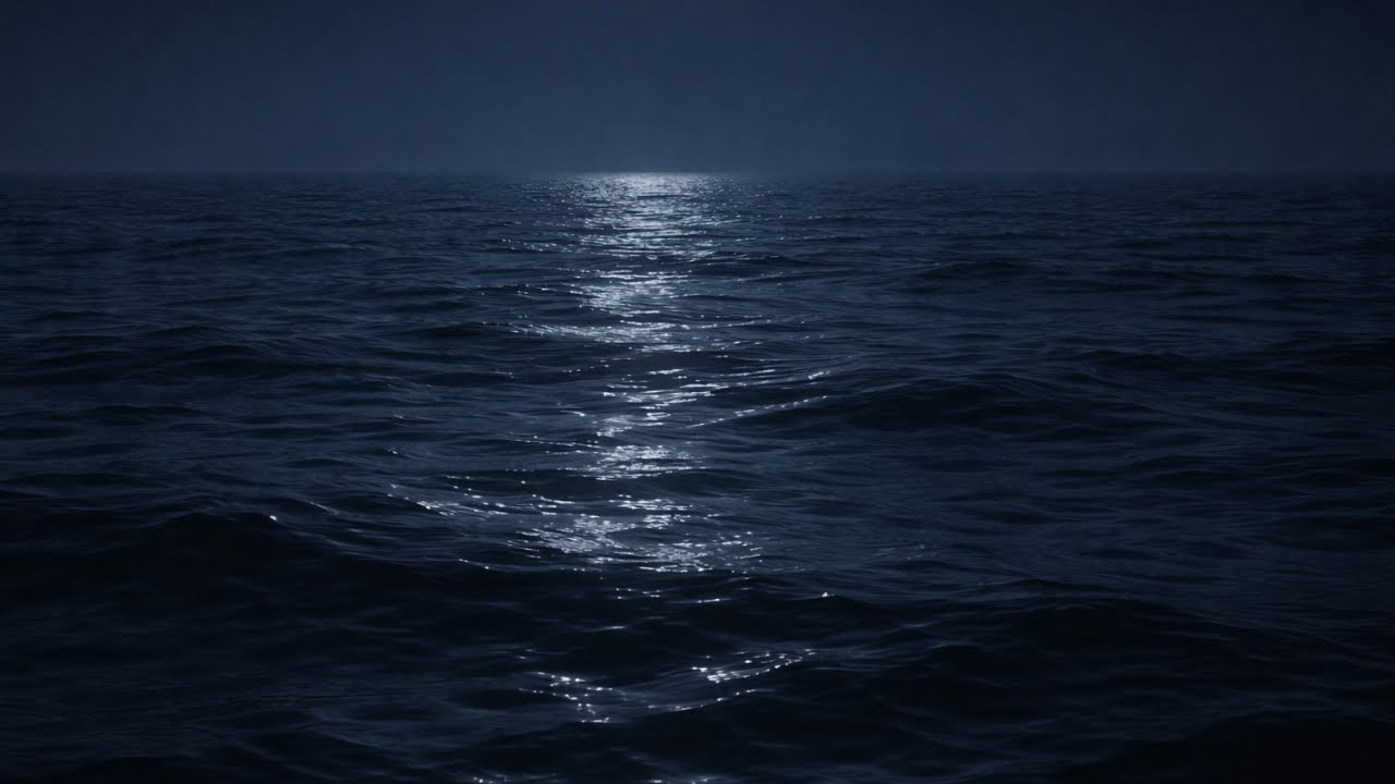 🌊 Dark Ocean Waves at Night – 2 Hours of Deep Sleep & Relaxing Ambient Sounds