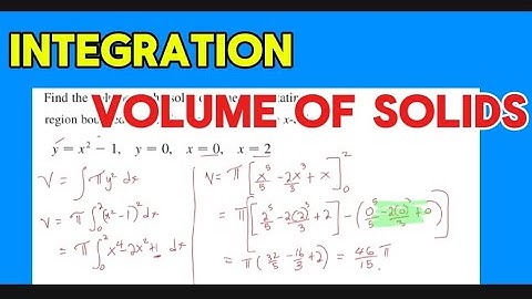 Integration: volume of solids rotating around x axis #calculus #exam #education #school