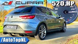 Seat Leon Cupra 520HP *BIG TURBO* 300km/h AUTOBAHN POV Acceleration & Sound by AutoTopNL