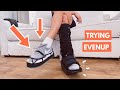 Achilles tendon rupture  4 weeks post op learning to walk again evenup shoe lift  part 8