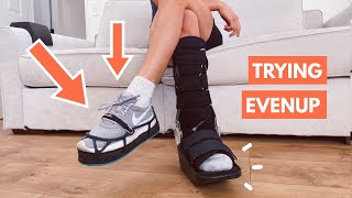 Achilles Tendon Rupture | 4 weeks post op, learning to walk again, EVENup shoe lift - Part 8