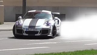 ⁣Gercollector's Porsche GT3 RS Gone Wild | POWERSLIDE + LOUD Acceleration | Munich