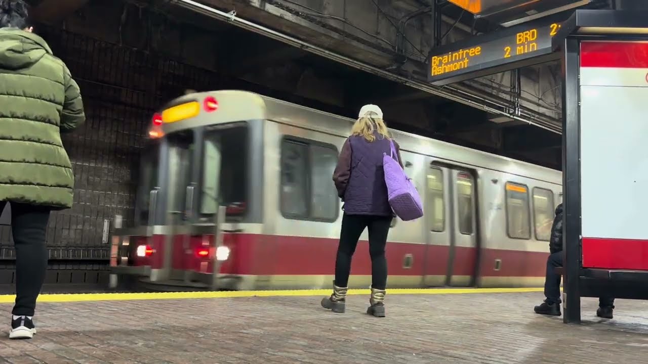 MBTA red line subways in Boston 