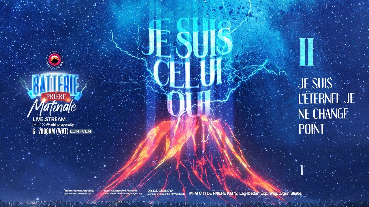 BATTERIE DE PRIĖRE MATINALE || JE SUIS LE DIEU D'ABRAHAM  || 10-3-2026 || VILLE DE PRIÈRE