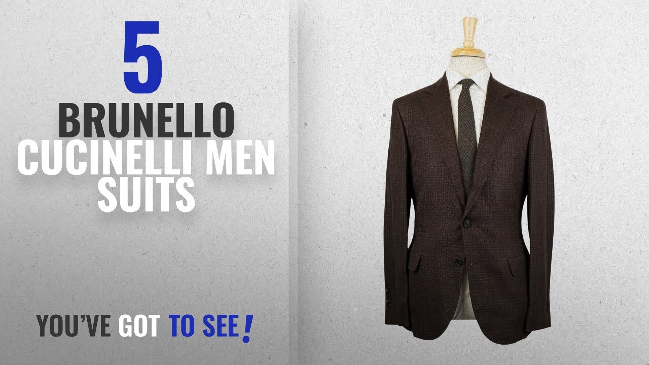 Top 10 Brunello Cucinelli Men Suits [Winter 2018 ]: BRUNELLO CUCINELLI Brown Wool Blend 3 Roll 2