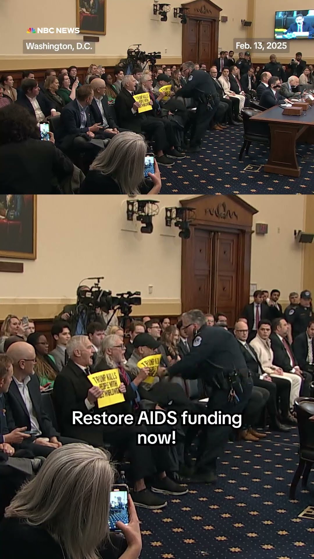 Protestors interrupt House hearing on USAID funding