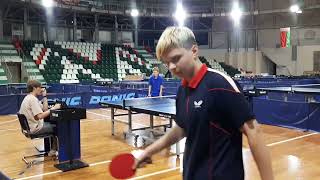 Командное первенство РБ. Кулагин А.(Гомель) 3:1 Рудаков И.(Витебск). Tabletennis.