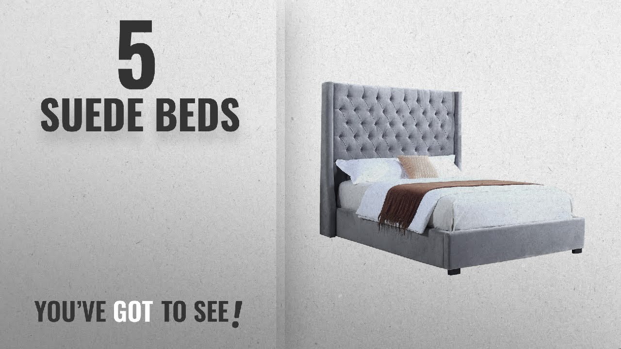Top 10 Suede Beds 2018 Best Master Furniture 385 Upholstered Top 10 Suede Beds