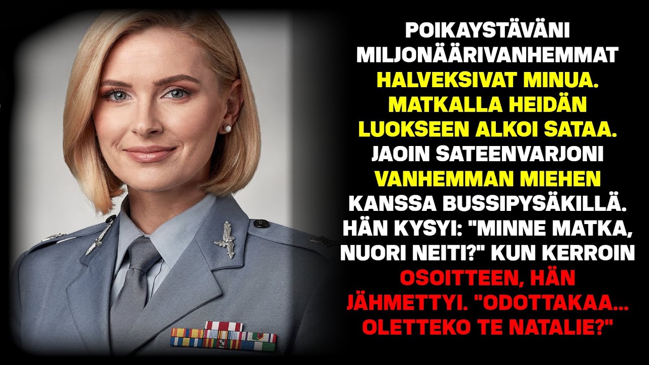 Jaoin sateessa sateenvarjoni vanhan miehen kanssa – tietämättä kuka hän oli.