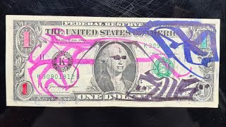 Regalando billetes intervenidos con arte 🥷🏼