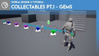 Unreal Engine 4 Tutorial - Collectables Pt.1 - Gems