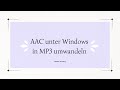 3 leistungsstarke Software: AAC unter Windows in MP3 umwandeln