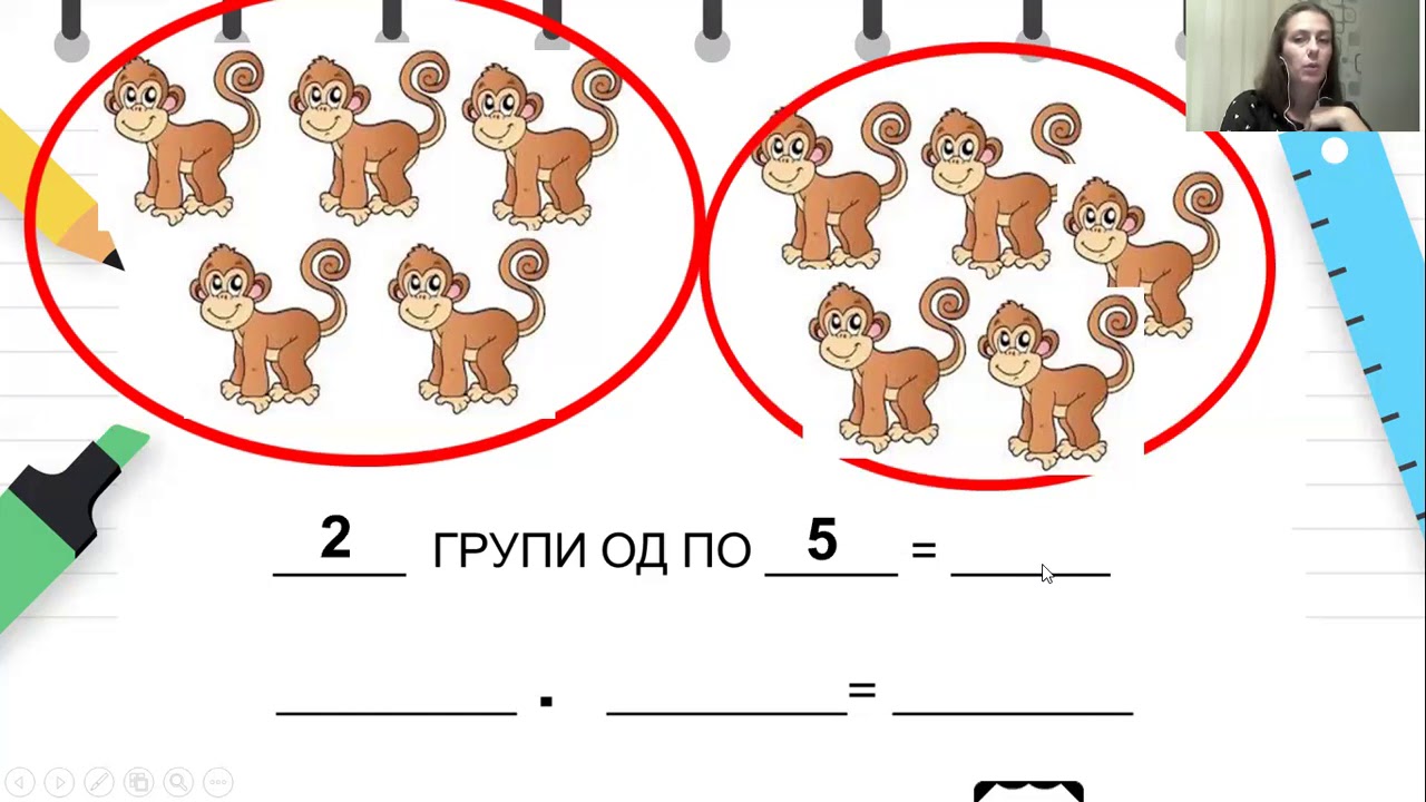 III одделение - Математика - Mножење - Собирање во групи,знак за множење